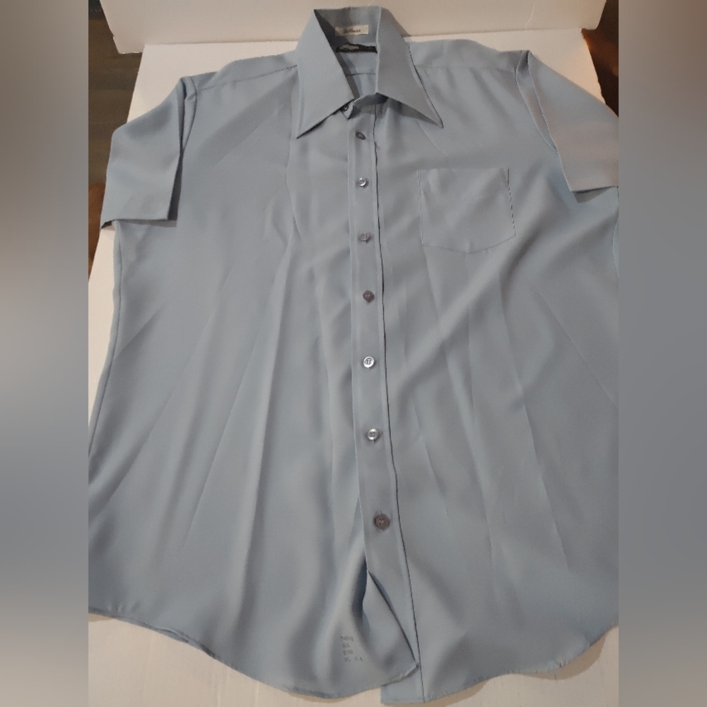 Vintage Studio One By Campus Tallman Half Sleeve 1970s‎ men's button down Shirt.